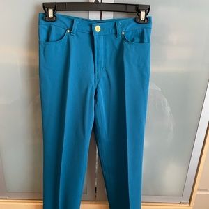 Versace jean couture teal 4 pocket pants with brand gold treating . Beautiful!